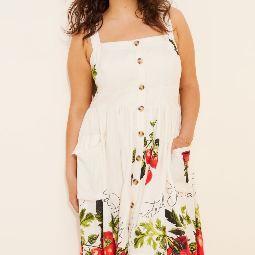 Athropologie (Mauve) Linen Garden Dress (L)